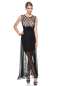Preview: Abendkleid mit Spitze schwarz-beige 1-13519-061 Preview: Abendkleid mit Spitze schwarz-beige 1-13519-061