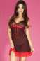 Preview: Babydoll + String schwarz/rot CR3170