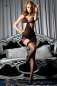 Preview: Babydoll CR4076 schwarz/violett Preview: Babydoll CR4076 schwarz/violett