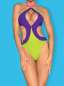 Preview: Badeanzug Playa Norte neongruen-violett-pink 2-6708