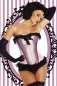 Preview: Burlesque-Satin-Corsage rosa-schwarz S-11028-016 Preview: Burlesque-Satin-Corsage rosa-schwarz S-11028-016
