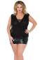 Preview: Chemise mit Wetlook-Saum und Tuell schwarz 2-6082 Preview: Chemise mit Wetlook-Saum und Tuell schwarz 2-6082
