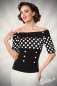 Preview: Jersey-Top schwarz-weiss-dots S-50054-241