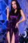 Preview: Kleid mit Kapuze CR4302 violett Preview: Kleid mit Kapuze CR4302 violett