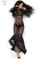 Preview: Langes Spitzenkleid CR4049 schwarz schwarz S-5535 Preview: Langes Spitzenkleid CR4049 schwarz schwarz S-5535