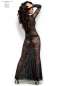 Preview: Langes Spitzenkleid CR4049 schwarz Preview: Langes Spitzenkleid CR4049 schwarz