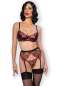 Preview: Lingerie-Set CR4694 schwarz/rot