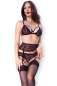 Preview: Lingerie-Set CR4883 schwarz/rot