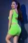 Preview: Nahtloses Minikleid CR4621 neongrün Preview: Nahtloses Minikleid CR4621 neongrün