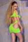 Preview: Nahtloses Minikleid CR4671 neongrün Preview: Nahtloses Minikleid CR4671 neongrün