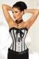 Preview: Rockabilly-Corsage weiss-schwarz S-12058-005 Preview: Rockabilly-Corsage weiss-schwarz S-12058-005