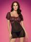 Preview: Sedusia Chemise schwarz-fuchsia S-5926