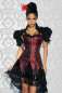 Preview: Steampunk-Corsage rot-schwarz S-13156-018