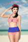 Preview: Vintage-Bandeau-Bikini blau-rot-weiss 1-12905-163 Preview: Vintage-Bandeau-Bikini blau-rot-weiss 1-12905-163