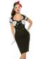 Preview: Vintage-Kleid im Pin-Up-Stil schwarz-weiss S-12873-010