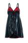 Preview: Wetlook-Chemise mit roter Spitze Preview: Wetlook-Chemise mit roter Spitze