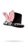 Preview: Zylinder mit Ohren schwarz-weiss-rosa 1-14457-141 Preview: Zylinder mit Ohren schwarz-weiss-rosa 1-14457-141