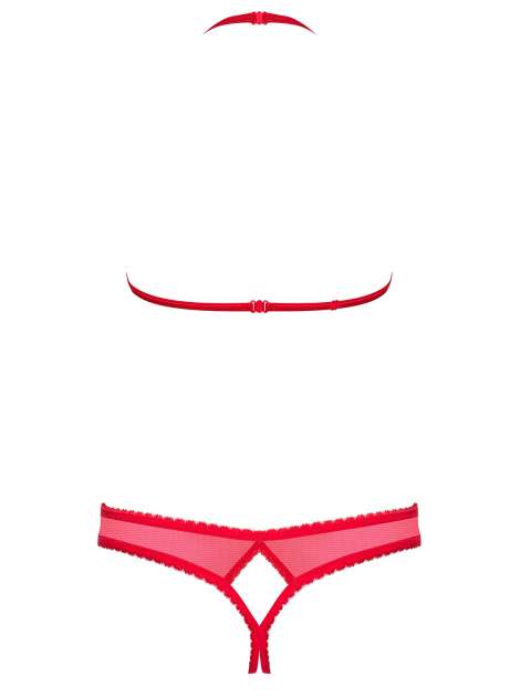 BH und String ouvert - rot - Collection Emma