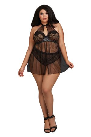 Babydoll DR11796 schwarz