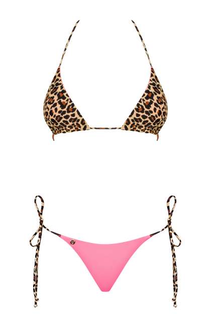 Bikini California rosa/leopard