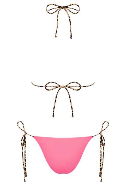 Bikini California rosa/leopard