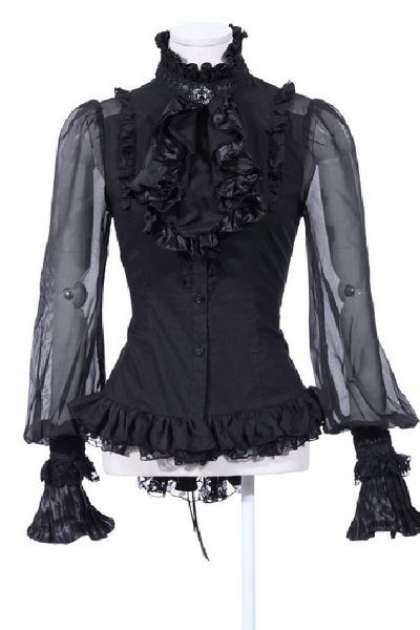 Bluse mit Jabot
