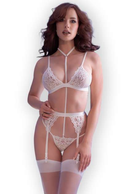 Dessous-Set CR4865 weiß