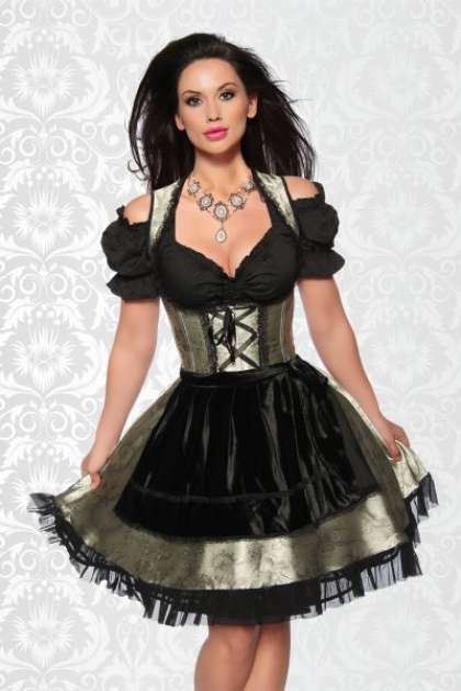 Premium Dirndl aus edlem Jacquard Stoff