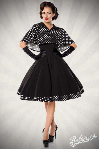 Swing-Kleid mit Cape, Größe 3XL