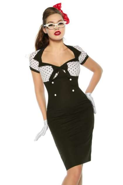 Vintage-Kleid im Pin-Up-Stil