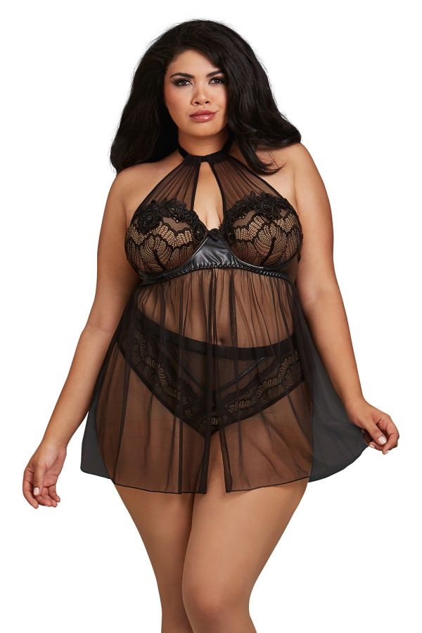 Babydoll DR11796 schwarz