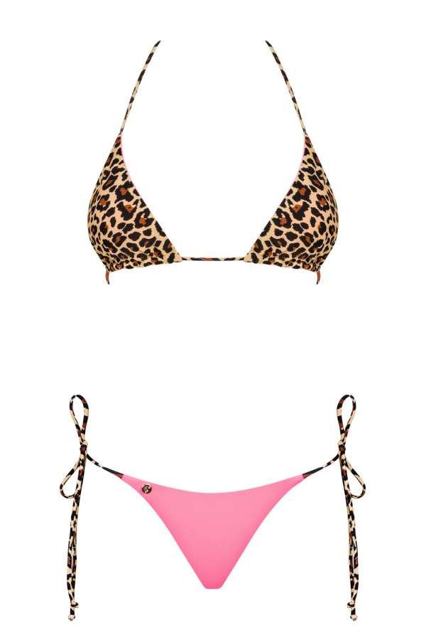 Bikini California rosa/leopard