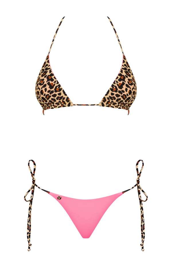 Bikini California rosa/leopard