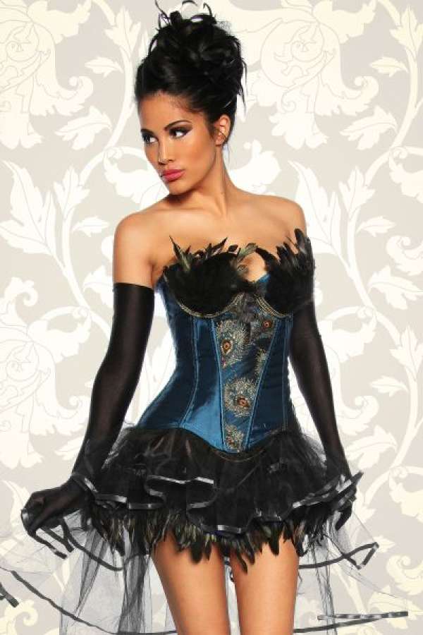 Burlesque-Corsage blau S-12788-023