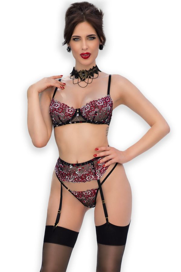 Dessous-Set CR4607 rot/schwarz Dessous-Set CR4607 rot/schwarz