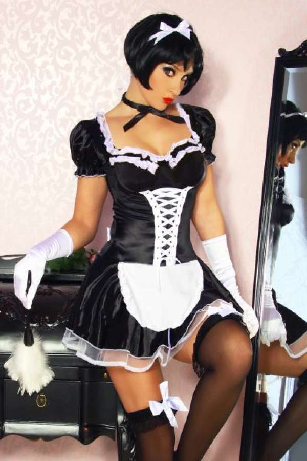 Dienstmaedchenkostuem schwarz-weiss S-11910-010 Dienstmaedchenkostuem schwarz-weiss S-11910-010