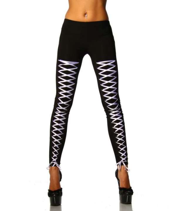 Leggings mit Schnuerung schwarz 1-11729-002