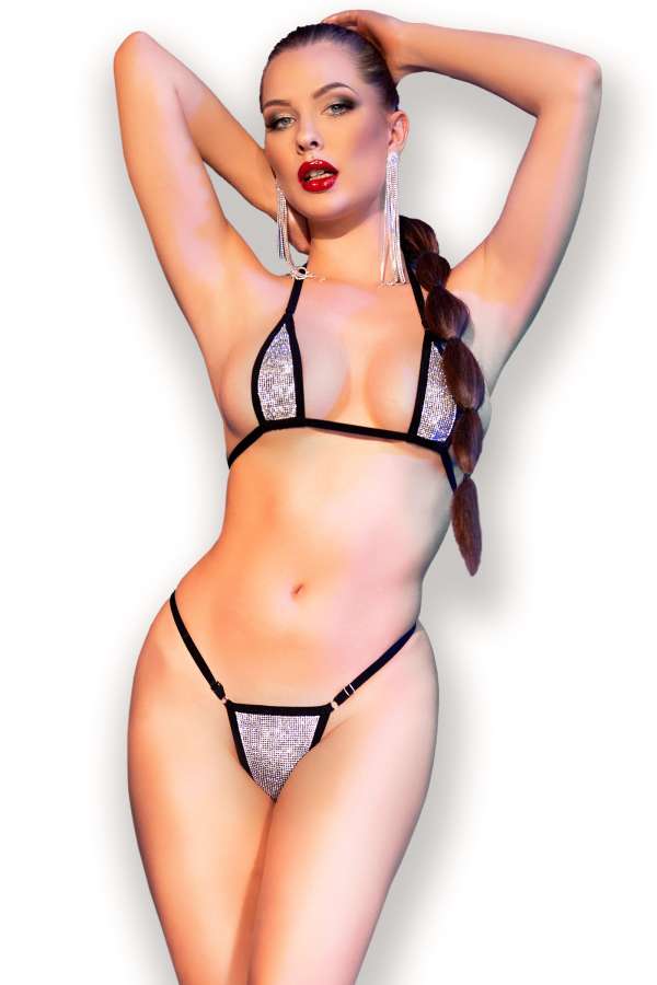 Micro-Bikini CR4660 schwarz/silber Micro-Bikini CR4660 schwarz/silber