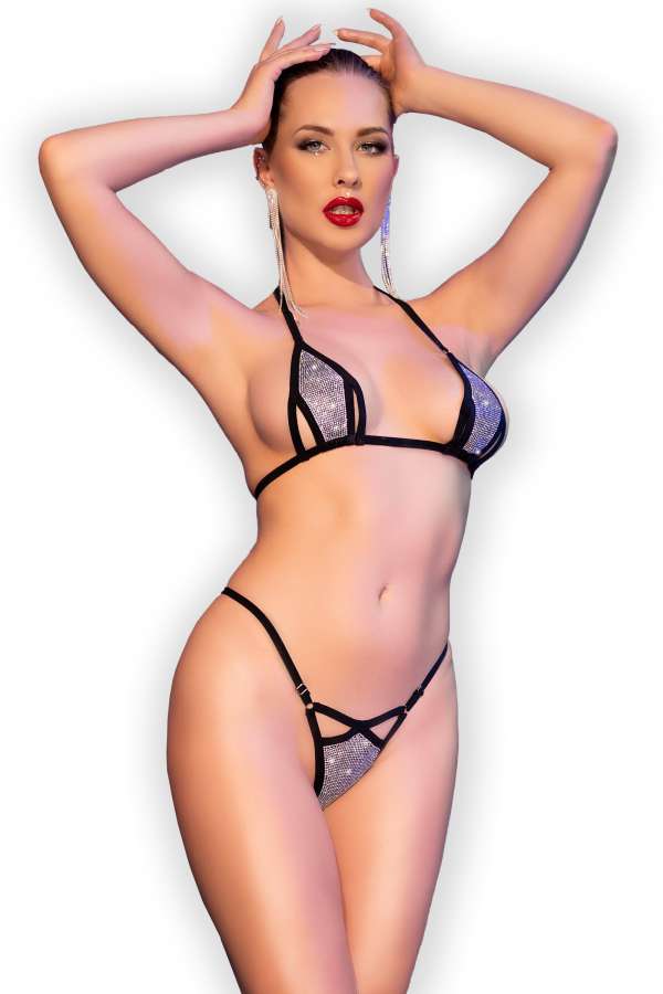 Mini-Bikini CR4659 schwarz/silber Mini-Bikini CR4659 schwarz/silber