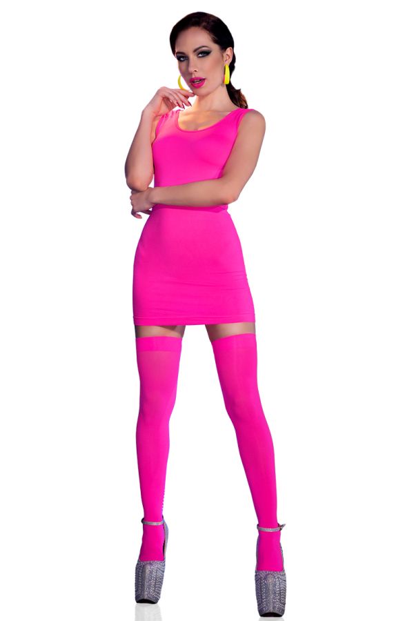 Nahtloses Minikleid + Strümpfe CR4305 hotpink Nahtloses Minikleid + Strümpfe CR4305 hotpink