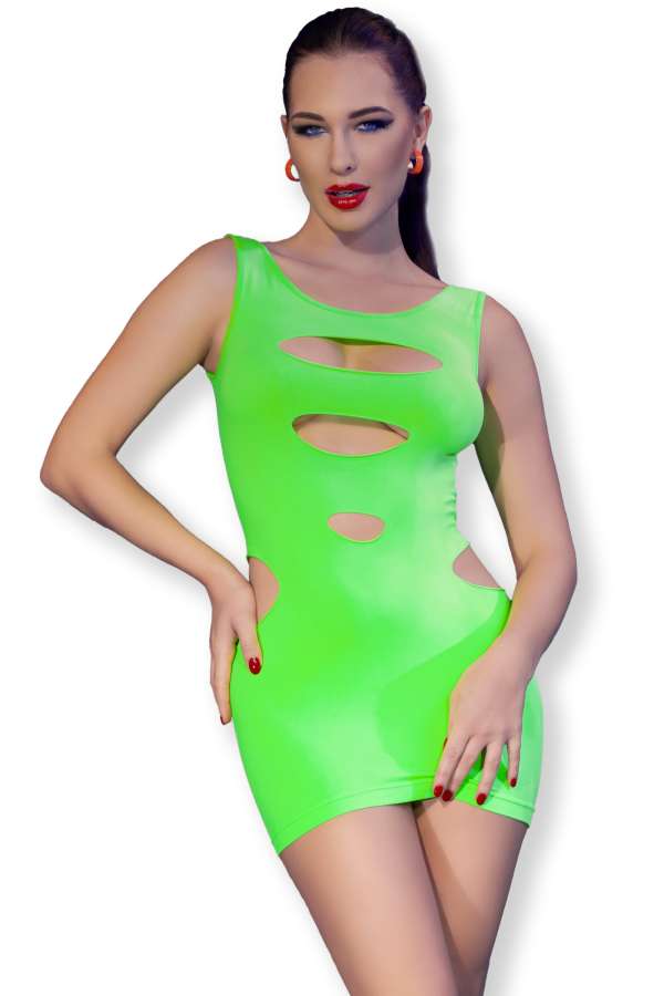 Nahtloses Minikleid CR4621 neongrün Nahtloses Minikleid CR4621 neongrün