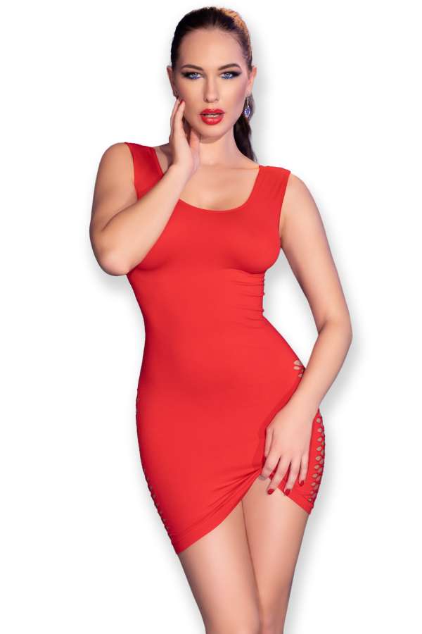 Nahtloses Minikleid CR4622 rot Nahtloses Minikleid CR4622 rot