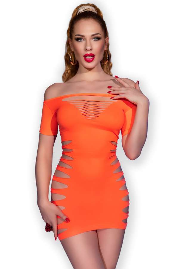 Nahtloses Minikleid CR4704 neonorange Nahtloses Minikleid CR4704 neonorange