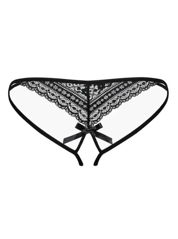 Picantina Crotchless Thong schwarz