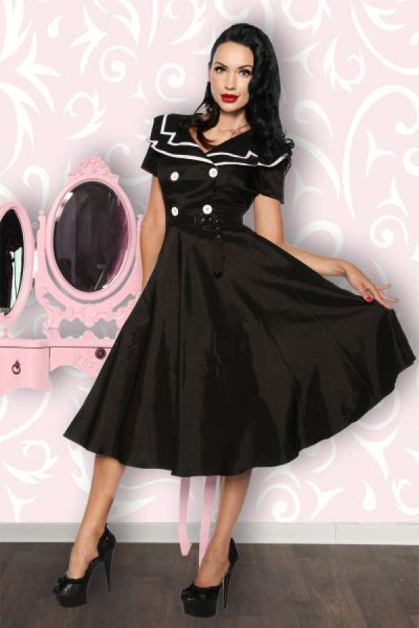 Rockabilly-Kleid schwarz-weiss S-12608-010 Rockabilly-Kleid schwarz-weiss S-12608-010