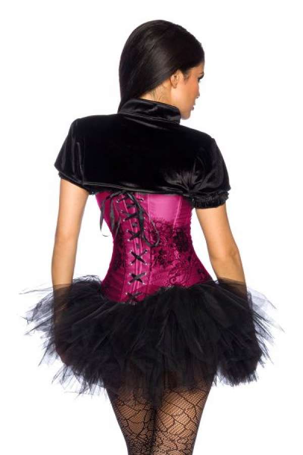 Satin-Corsage mit Spitze Satin-Corsage mit Spitze