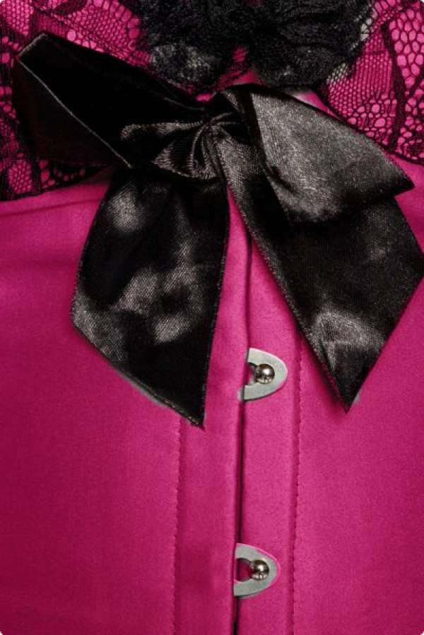 Satin-Corsage mit Spitze Satin-Corsage mit Spitze