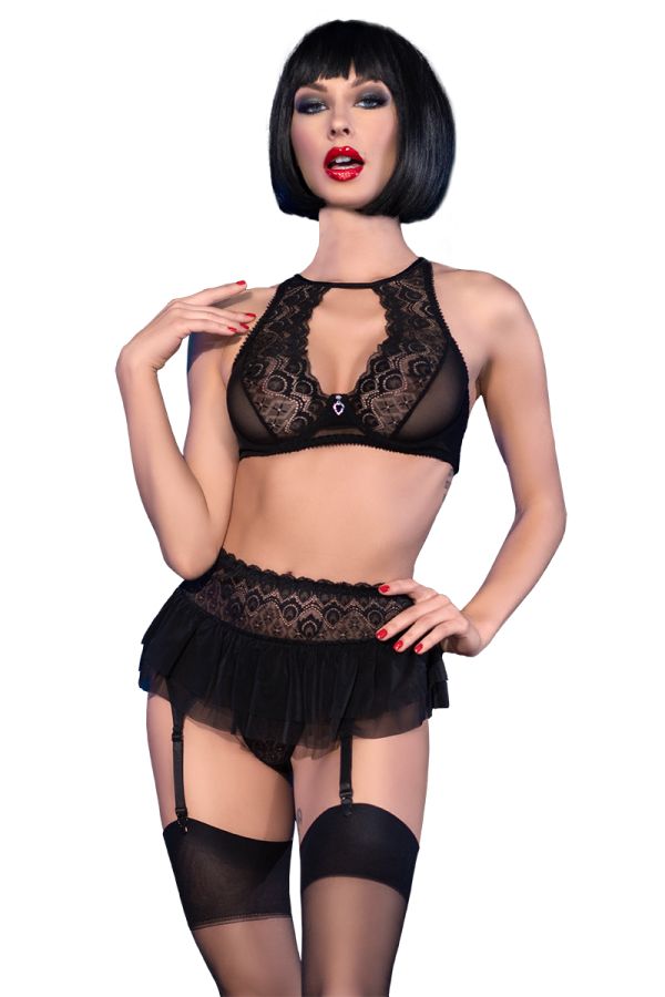 Spitzen-Set CR4466 schwarz Spitzen-Set CR4466 schwarz