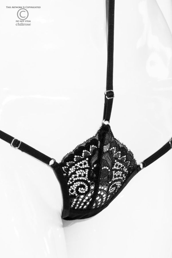 String mit Choker CR4385 schwarz String mit Choker CR4385 schwarz