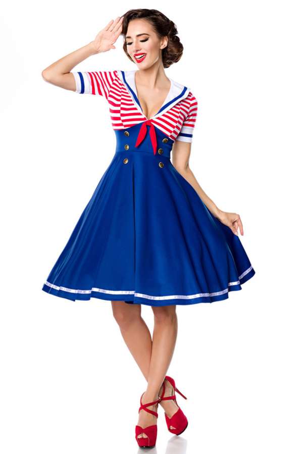 Swing-Kleid im Marinelook Swing-Kleid im Marinelook